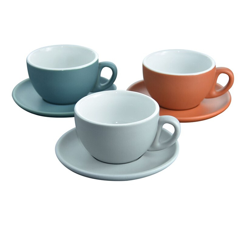Jednoduchý štýl rohože talianske espresso šálky podšálky sady Bardak Matt Oolong čaj Nespresso Latte keramický hrnček na kávu Tazas Copo