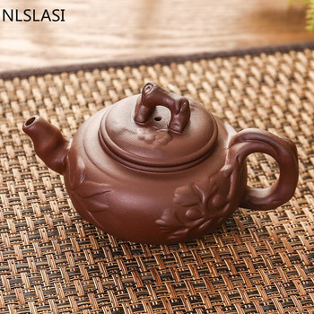 Чайник Yixing филтър чайник красавици ръчно изработени подаръци от лилава глина персонализирани подаръци Чайник Xishi Една тенджера с четири чаши Комплект за чай за пътуване