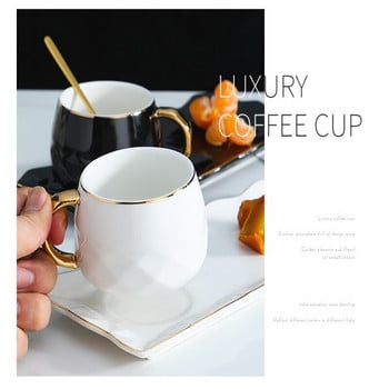 China Ceramic Cups Coffee Cups Drink for Mugs Φλιτζάνι τσαγιού και πιατάκι Creative Coffe Cups Σετ φλιτζάνι καφέ Πρωινό σετ τσαγιού