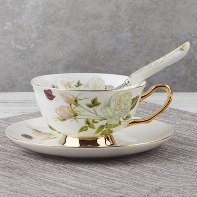 Royal Classical Bone China Brit fekete tea csésze Luxus kerámia kávéscsészék Kiváló minőségű porcelán