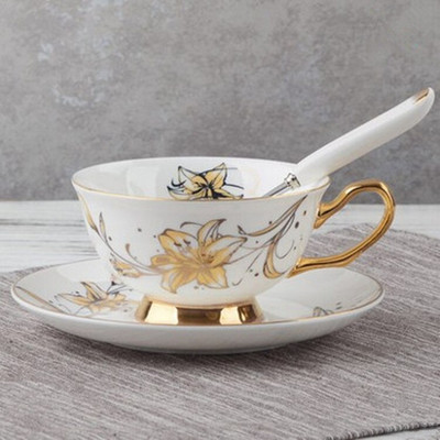Royal Classical Bone China Brit fekete tea csésze Luxus kerámia kávéscsészék Kiváló minőségű porcelán