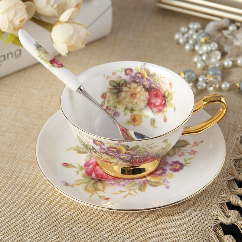 Royal Classical Bone China Brit fekete tea csésze Luxus kerámia kávéscsészék Kiváló minőségű porcelán
