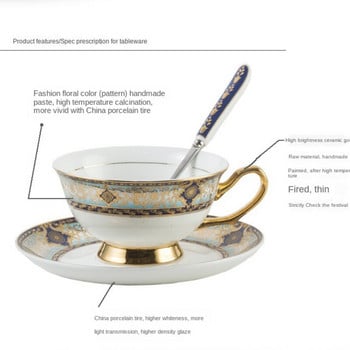 Κεραμικές κούπες καφέ Bone China Cup Πιατάκι Nordic Royal Simple Φλιτζάνι τσαγιού Ταξιδιωτικό Δώρο Κουζίνας Cafe Drinkware Διακόσμηση σπιτιού