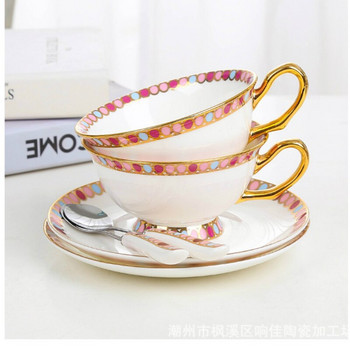 Κεραμικές κούπες καφέ Bone China Cup Πιατάκι Nordic Royal Simple Φλιτζάνι τσαγιού Ταξιδιωτικό Δώρο Κουζίνας Cafe Drinkware Διακόσμηση σπιτιού