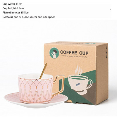 Keraminiai kavos puodeliai Bone China puodelio lėkštė Nordic Royal paprastas arbatos puodelis Kelionės virtuvė Dovana Kavinė Gėrimai Namų dekoravimas