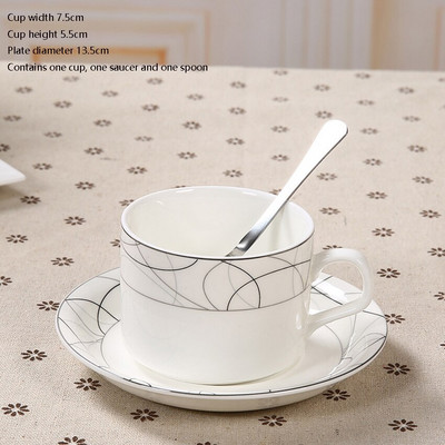 Keraminiai kavos puodeliai Bone China puodelio lėkštė Nordic Royal paprastas arbatos puodelis Kelionės virtuvė Dovana Kavinė Gėrimai Namų dekoravimas
