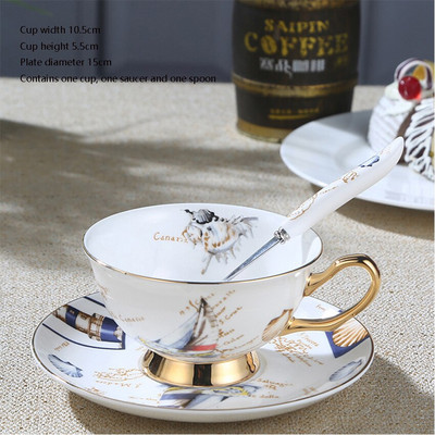 Keraminiai kavos puodeliai Bone China puodelio lėkštė Nordic Royal paprastas arbatos puodelis Kelionės virtuvė Dovana Kavinė Gėrimai Namų dekoravimas