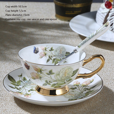 Keraminiai kavos puodeliai Bone China puodelio lėkštė Nordic Royal paprastas arbatos puodelis Kelionės virtuvė Dovana Kavinė Gėrimai Namų dekoravimas