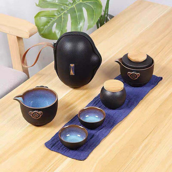Υψηλής ποιότητας κινέζικο τσάι ταξιδιού Σετ τσαγιού Kung Fu TeaSet Κεραμικό φορητό τσαγιέρα Πορσελάνινο Teaset Gaiwan Φλιτζάνια τσαγιού Τελετή