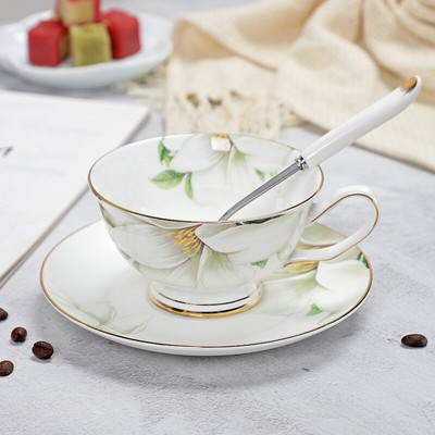 Keramičke poslijepodnevne šalice za crni čaj i tanjurići Porcelanska šalica za kavu s pladnjem Porculanski set posuđa Dropshipping