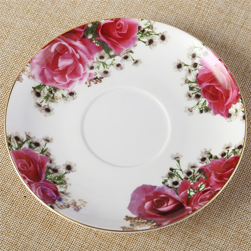 Keramické popoludňajšie šálky s podšálkami na čierny čaj, porcelánová šálka na kávu s podnosom, porcelánová súprava riadu na nápoje, dropshipping