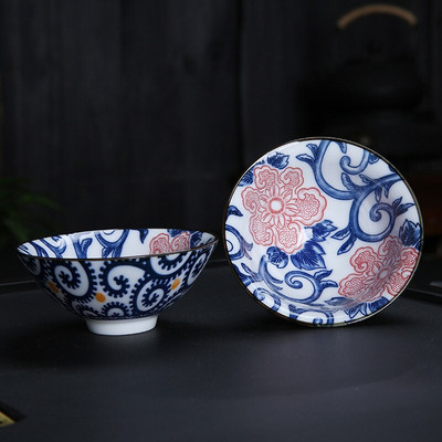 Plava i bijela porculanska šalica za čaj Ručno izrađena boutique mala zdjelica za čaj Retro keramički set za čaj Dodaci Višebojna Master šalica 68 ml