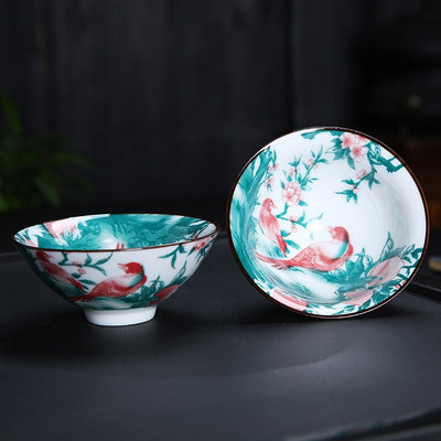 Plava i bijela porculanska šalica za čaj Ručno izrađena boutique mala zdjelica za čaj Retro keramički set za čaj Dodaci Višebojna Master šalica 68 ml