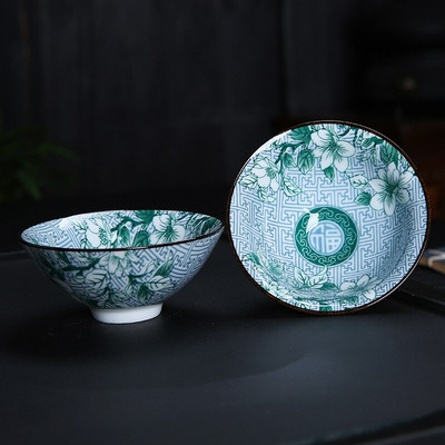 Plava i bijela porculanska šalica za čaj Ručno izrađena boutique mala zdjelica za čaj Retro keramički set za čaj Dodaci Višebojna Master šalica 68 ml