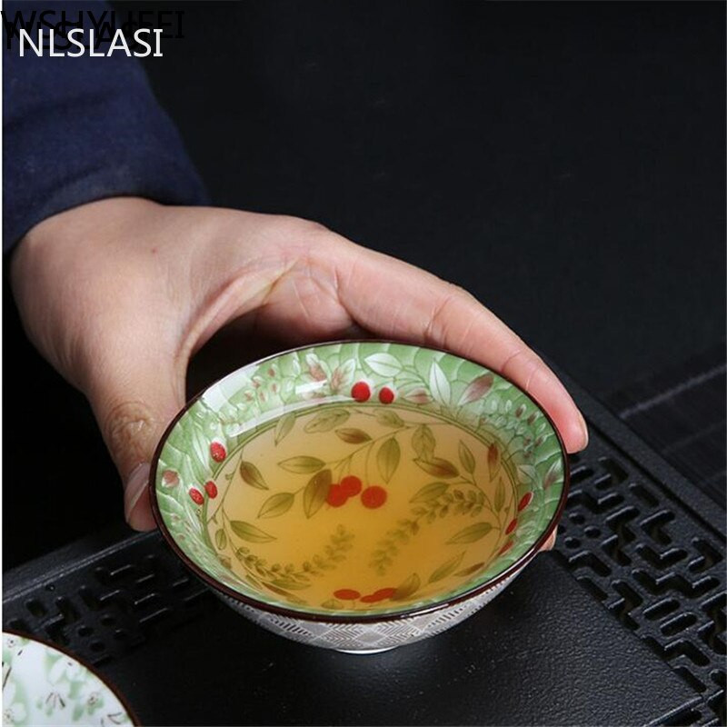 Plava i bijela porculanska šalica za čaj Ručno izrađena boutique mala zdjelica za čaj Retro keramički set za čaj Dodaci Višebojna Master šalica 68 ml