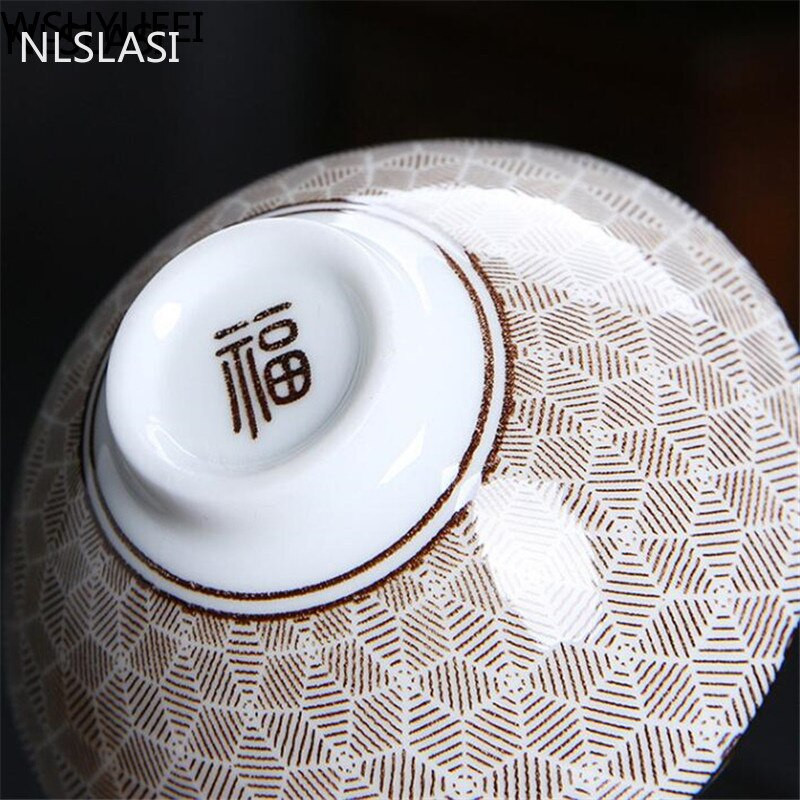 Plava i bijela porculanska šalica za čaj Ručno izrađena boutique mala zdjelica za čaj Retro keramički set za čaj Dodaci Višebojna Master šalica 68 ml