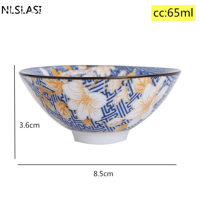 Plava i bijela porculanska šalica za čaj Ručno izrađena boutique mala zdjelica za čaj Retro keramički set za čaj Dodaci Višebojna Master šalica 68 ml