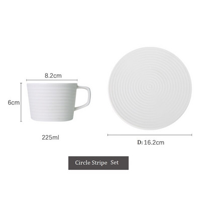 XINCHEN Nordic Retro Europe Style Procelain Set za kavu Servis za čaj Set šalica i tanjurića 200 ml Japanski stil Jedinstveni dizajn