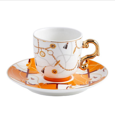 Luxusná turecká keramická sada šálok a podšálok na kávu, taliansky koncentrovaný mini pohár Friend, popoludňajší čaj Tazas De Cafe CN (pôvod)