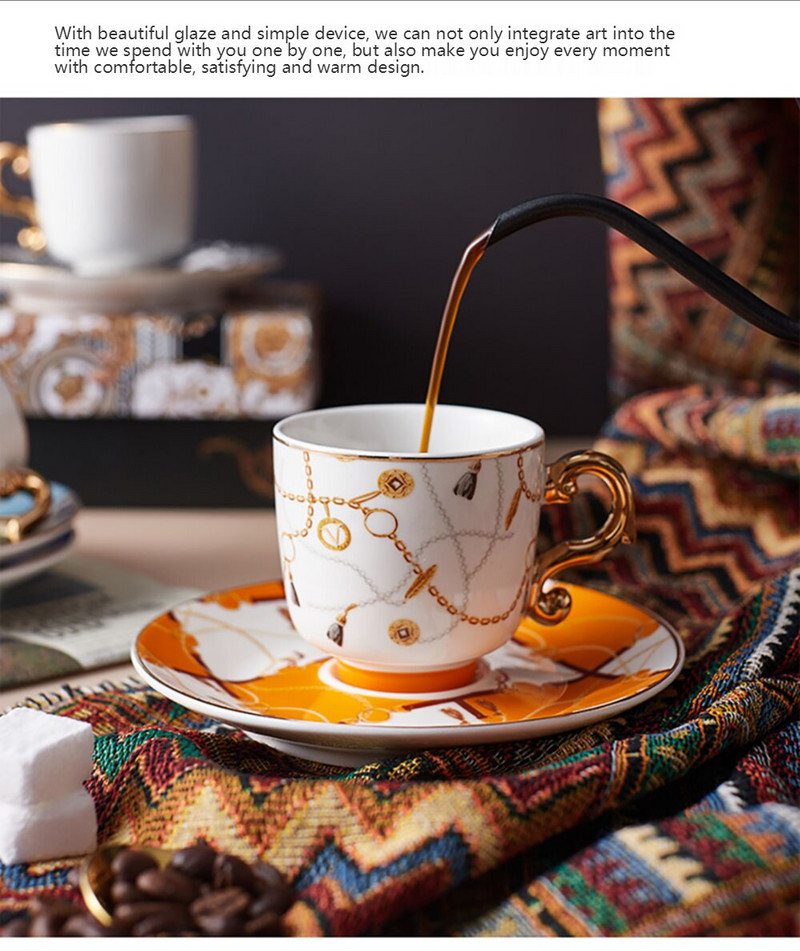 Luxusná turecká keramická sada šálok a podšálok na kávu, taliansky koncentrovaný mini pohár Friend, popoludňajší čaj Tazas De Cafe CN (pôvod)