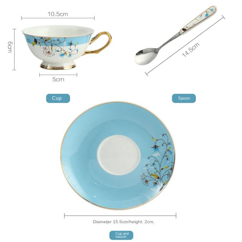 Porculanska porculanska šalica za kavu i tanjurić Luksuzna starinska keramika Servisi za čaj Moderne šalice Posuđe za kafić Tazas Para Posuđe za piće