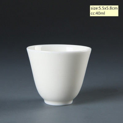 Dehua baltas porcelianinis arbatos puodelis Kinijos rankų darbo keraminis arbatos rinkinys arbatos puodelis Master Cup Arbatos dubuo Gėrimų indai nešiojami asmeniniai vienetiniai puodeliai