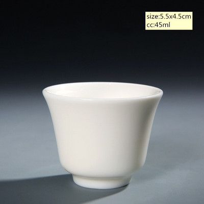 Dehua baltas porcelianinis arbatos puodelis Kinijos rankų darbo keraminis arbatos rinkinys arbatos puodelis Master Cup Arbatos dubuo Gėrimų indai nešiojami asmeniniai vienetiniai puodeliai