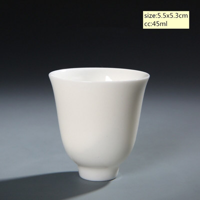 Dehua baltas porcelianinis arbatos puodelis Kinijos rankų darbo keraminis arbatos rinkinys arbatos puodelis Master Cup Arbatos dubuo Gėrimų indai nešiojami asmeniniai vienetiniai puodeliai