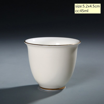 Dehua baltas porcelianinis arbatos puodelis Kinijos rankų darbo keraminis arbatos rinkinys arbatos puodelis Master Cup Arbatos dubuo Gėrimų indai nešiojami asmeniniai vienetiniai puodeliai