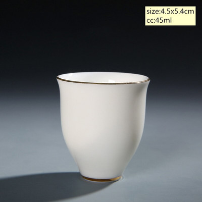Dehua baltas porcelianinis arbatos puodelis Kinijos rankų darbo keraminis arbatos rinkinys arbatos puodelis Master Cup Arbatos dubuo Gėrimų indai nešiojami asmeniniai vienetiniai puodeliai
