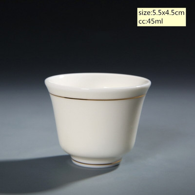 Dehua baltas porcelianinis arbatos puodelis Kinijos rankų darbo keraminis arbatos rinkinys arbatos puodelis Master Cup Arbatos dubuo Gėrimų indai nešiojami asmeniniai vienetiniai puodeliai