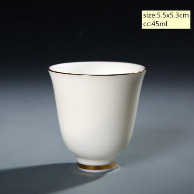 Dehua baltas porcelianinis arbatos puodelis Kinijos rankų darbo keraminis arbatos rinkinys arbatos puodelis Master Cup Arbatos dubuo Gėrimų indai nešiojami asmeniniai vienetiniai puodeliai