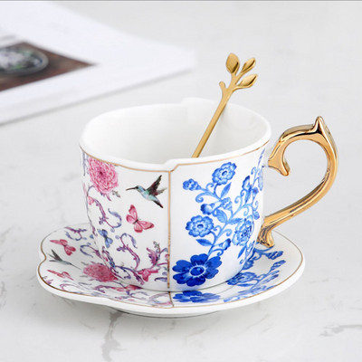 XINCHEN 2021 Mlijeko Šalice za kavu Tanjurić Žlica Poslijepodnevni čaj Tazas De Cafe Set Britanska kreativna keramika Nordijska pastoralna osobnost