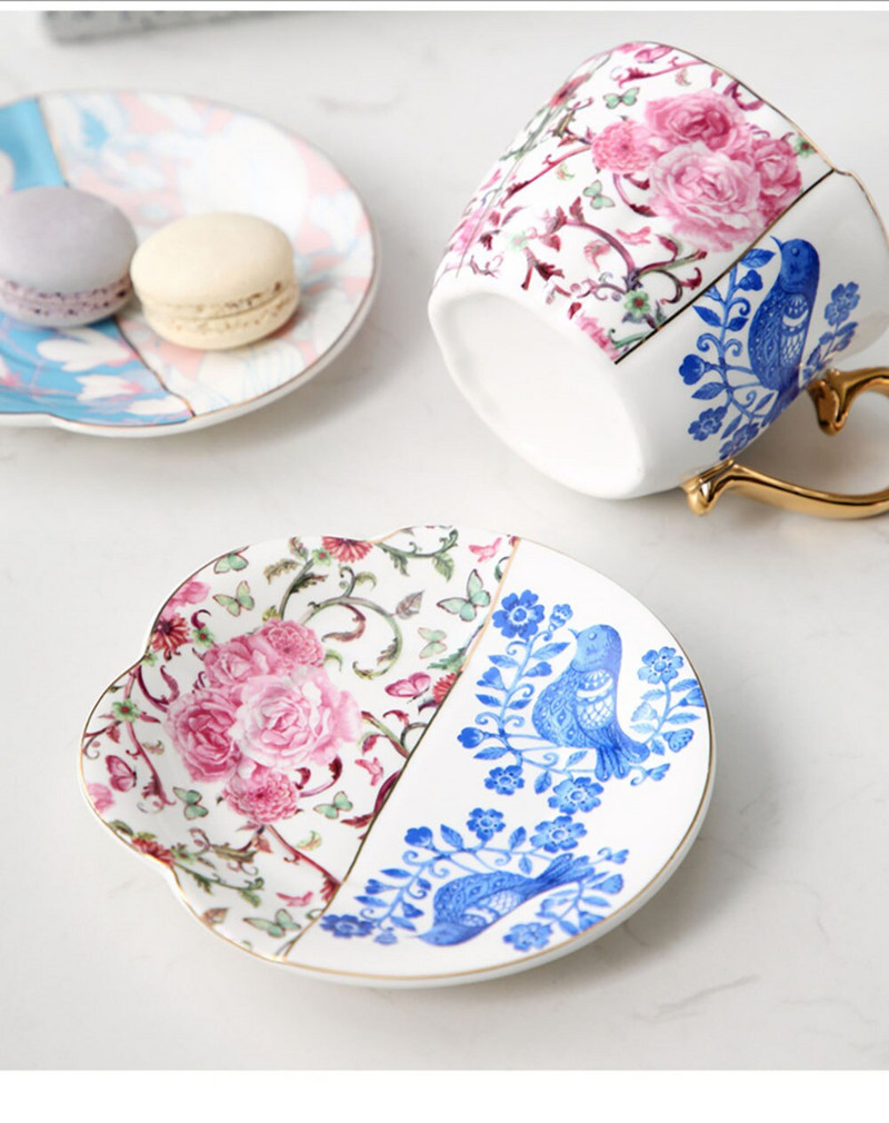 XINCHEN 2021 Mlijeko Šalice za kavu Tanjurić Žlica Poslijepodnevni čaj Tazas De Cafe Set Britanska kreativna keramika Nordijska pastoralna osobnost