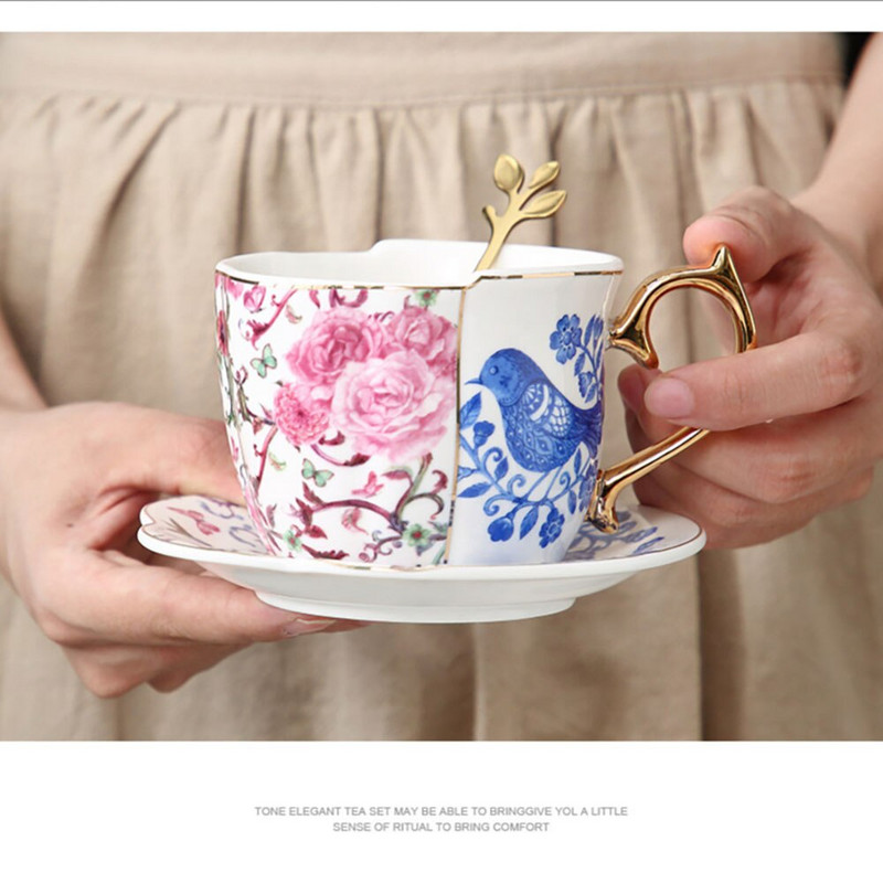 XINCHEN 2021 Mlijeko Šalice za kavu Tanjurić Žlica Poslijepodnevni čaj Tazas De Cafe Set Britanska kreativna keramika Nordijska pastoralna osobnost