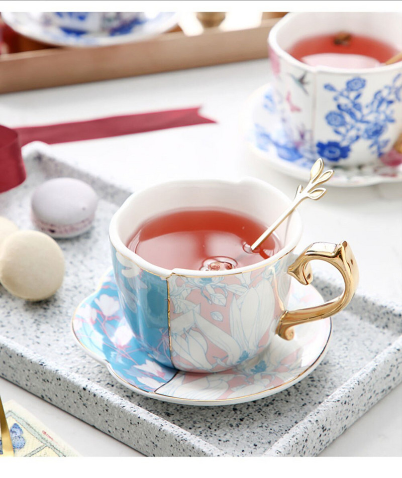 XINCHEN 2021 Mlijeko Šalice za kavu Tanjurić Žlica Poslijepodnevni čaj Tazas De Cafe Set Britanska kreativna keramika Nordijska pastoralna osobnost