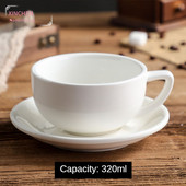 320 ml čaša Ffee Mug Tea šalice i tanjurići Setovi Tazas De Ceramica Creativas Japanska keramika Reljefna Fancy Latte šalica Čaj s mlijekom