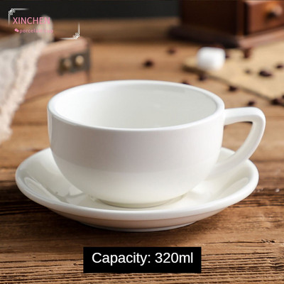 320 ml stiklinė Ffee puodelio arbatos puodeliai ir lėkštučių rinkiniai Tazas De Ceramica Creativas Japonijos keramikos reljefinis Fancy Latte puodelio pieno arbata