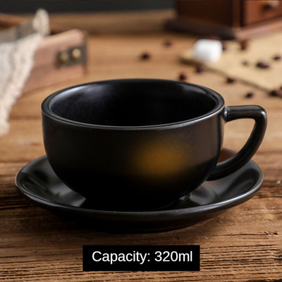 320 ml čaša Ffee Mug Tea šalice i tanjurići Setovi Tazas De Ceramica Creativas Japanska keramika Reljefna Fancy Latte šalica Čaj s mlijekom