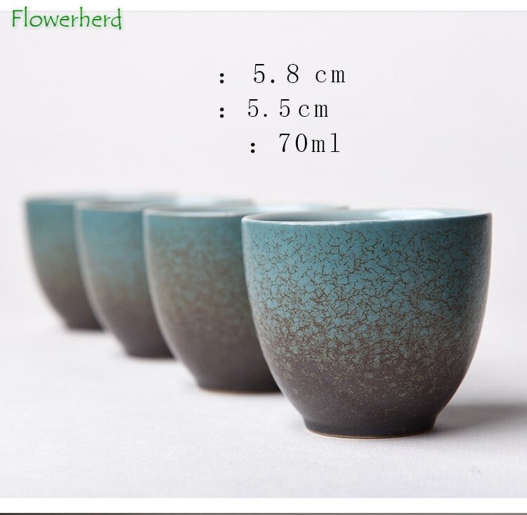 Керамичен порцеланов сервиз за чай Kung Fu Чаша за чай Чаша за чай Вариация на японска пещ Чаша за чай Единична чаша Чаша за чай Купа за чай Керамична чаша