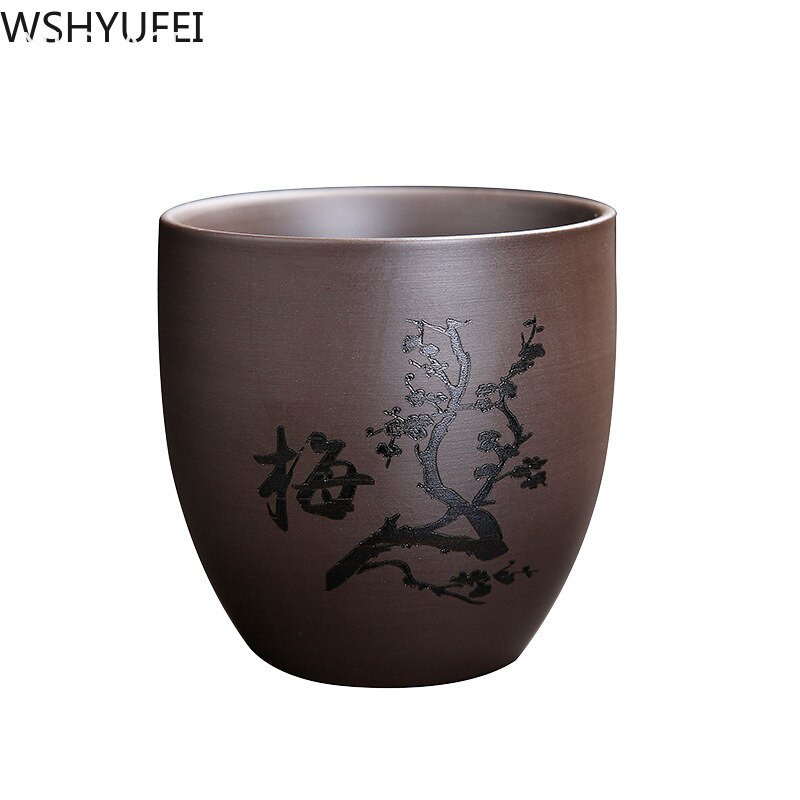 4vnt/rinkinys Yixing Purple molio arbatos puodelis Arbatos rinkinys Kelioninis nešiojamas arbatos dubuo Master Cup asmeninis arbatos puodelis Buitinis arbatos indas geriamasis 140ml