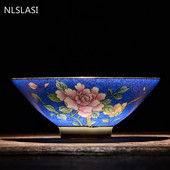 NLSLASI Čínska sada šálok na čaj Jingdezhen Pastel Technology Ručne maľovaná keramická šálka na čaj Cestovná prenosná miska na čaj Master Cup