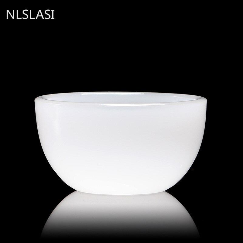 NLSLASI 2 KOMA Nova visokokvalitetna šalica za čaj od bijelog porculana od žada Kineska keramička glavna šalica za čaj Osobna posuda za piće s jednom šalicom