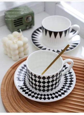 225ML Κούπα καφέ Tasas De Cafe Tazas De Ceramica Creativas Vasos Para Cafe Milk Tea Cup Family Couple Απογευματινό φλιτζάνι τσαγιού CN