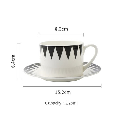 225ML šalica za kavu Tasas De Cafe Tazas De Ceramica Creativas Vasos Para Cafe Mlijeko Šalica za čaj Obiteljski par Poslijepodnevna šalica za čaj CN