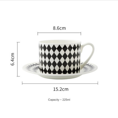 225ML šalica za kavu Tasas De Cafe Tazas De Ceramica Creativas Vasos Para Cafe Mlijeko Šalica za čaj Obiteljski par Poslijepodnevna šalica za čaj CN