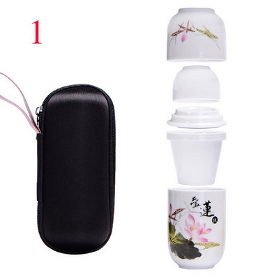 Kinų stiliaus nešiojamieji kelioniniai indai Keraminis Gaiwan arbatos rinkinys