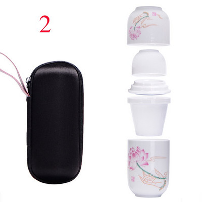 Kinų stiliaus nešiojamieji kelioniniai indai Keraminis Gaiwan arbatos rinkinys