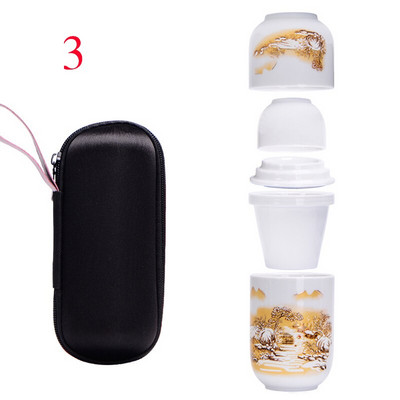 Kinų stiliaus nešiojamieji kelioniniai indai Keraminis Gaiwan arbatos rinkinys