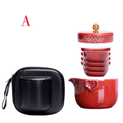 Kinų stiliaus nešiojamieji kelioniniai indai Keraminis Gaiwan arbatos rinkinys